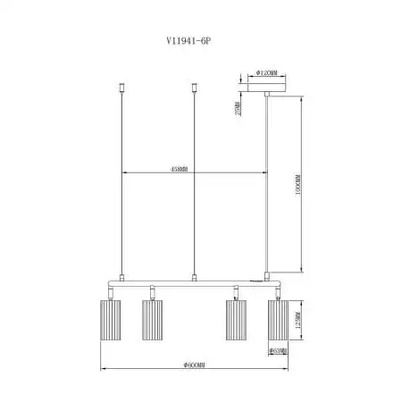 Подвесная люстра Moderli Cora V11941-6P