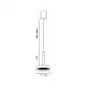Подвесной светильник Italline IT02-025 dark silver 3000K+IT02-024 black