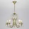 Подвесная люстра Eurosvet Alda 3305/5 латунь/прозрачный хрусталь Strotskis a072114