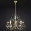 Подвесная люстра Eurosvet Alda 3305/5 латунь/прозрачный хрусталь Strotskis a072114