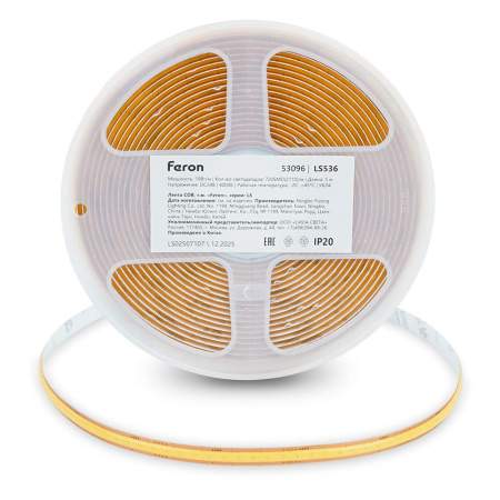Светодиодная лента Feron 10W/m 720LED/m 2110SMD 4000К 5M свободный рез LS536 53096