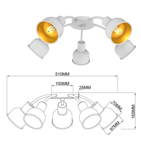 Потолочная люстра Rivoli Esmeree 7056-735 Б0054749