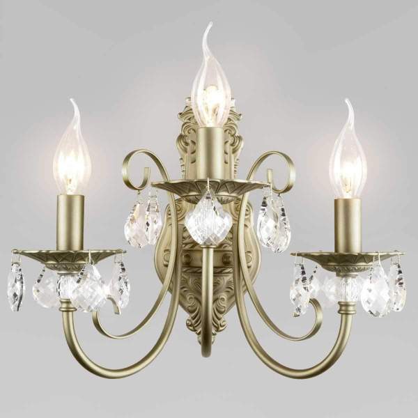 Бра Eurosvet Alda 3305/3 латунь/прозрачный хрусталь Strotskis a072113