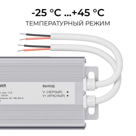 Блок питания OGM 12V 200W IP67 16,6A PS3-85