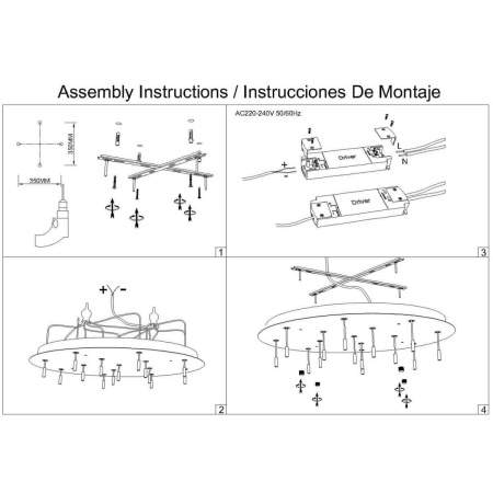 Подвесная люстра Mantra Boomerang 9370+9235 (14L)
