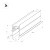 Магнитный встраиваемый шинопровод Arlight Mag-Track-4560-FDW-3000 (BK) 034680