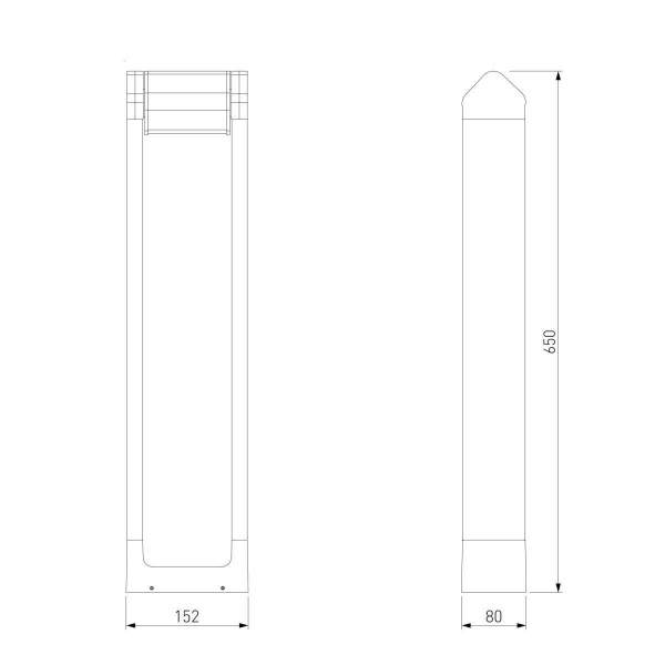 Уличный светодиодный светильник Elektrostandard Dors F LED (35163/F) 3000K черный a072078