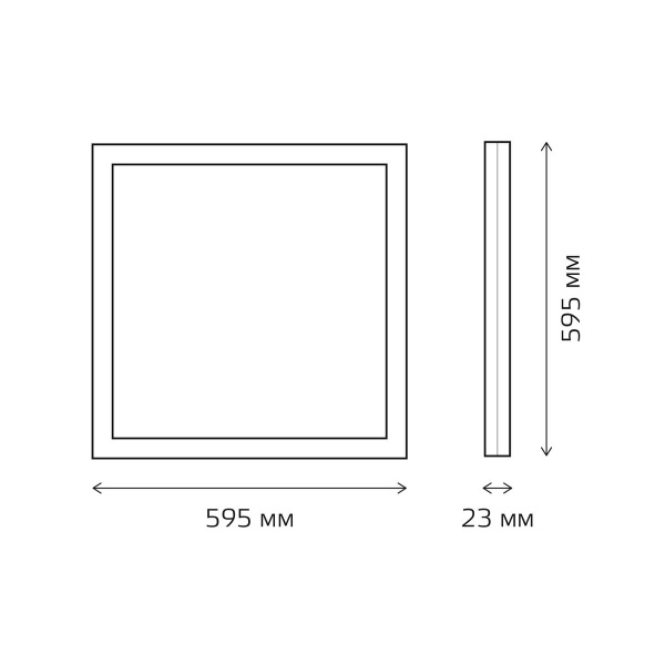 Встраиваемый светодиодный светильник Gauss с равномерной засветкой 842161240