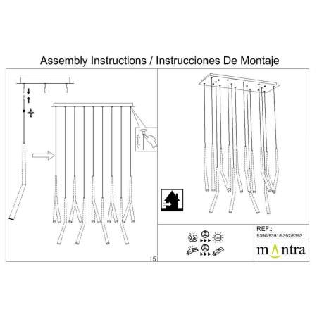 Потолочное основание Mantra Modular Light Florones 9391