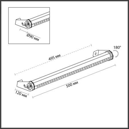 Уличный настенный светодиодный светильник Odeon Light Nature Graze 7040/14WL