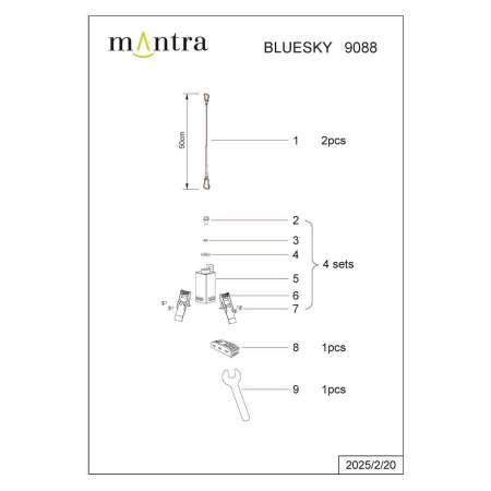Набор установочных креплений Mantra для BLUE SKY 9088 