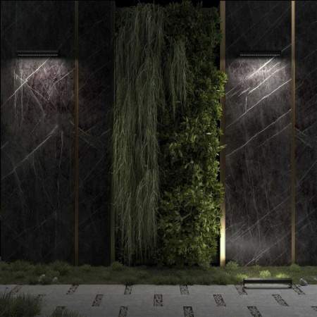 Уличный настенный светодиодный светильник Odeon Light Nature Graze 7040/14WL