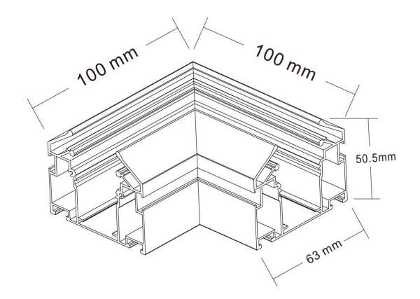 Угол соединительный для встраиваемого трека Crystal Lux CLT 0.235 01 BL