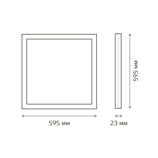 Встраиваемый светодиодный светильник Gauss с равномерной засветкой 842161340