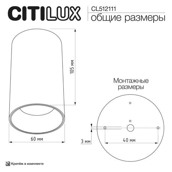 Потолочный светильник Citilux Axel CL512111