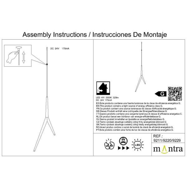 Подвесная люстра Mantra Arrecife 9362+9211 (5L)