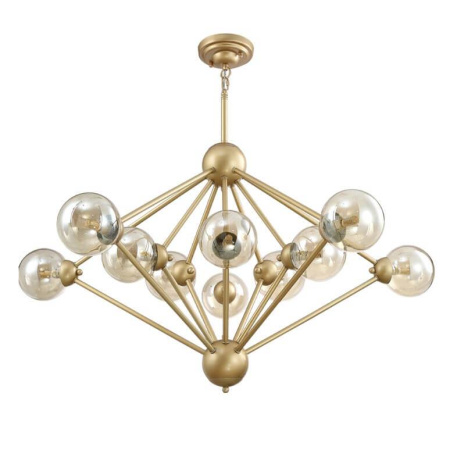Подвесная люстра Crystal Lux Francisca SP10 Gold/Cognac