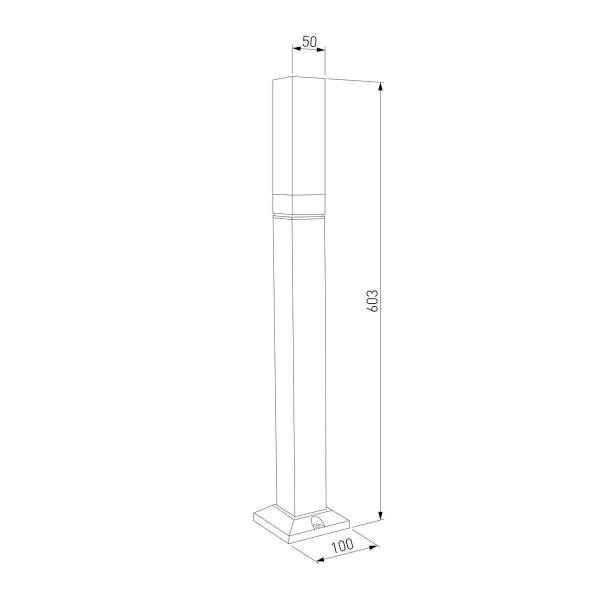 Ландшафтный светодиодный светильник Elektrostandarda 1537 TECHNO LED 3000K чёрный a072069