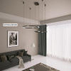 Подвесная люстра Crystal Lux FORTUNA SP123W LED D600+800 BLACK