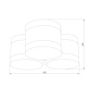 Потолочная люстра TK Lighting 853 Tago White