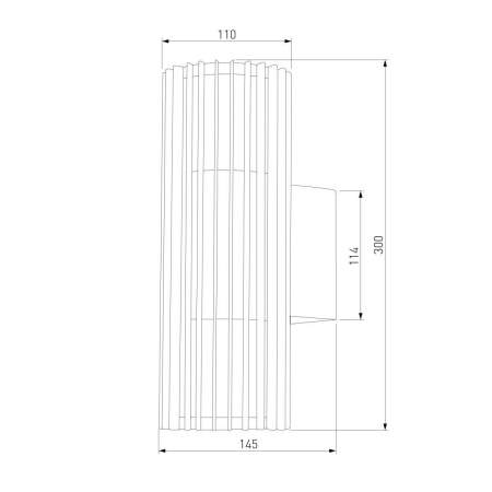 Уличный настенный светодиодный cветильник Elektrostandard Entero (35189/W) 3000K черный a072082