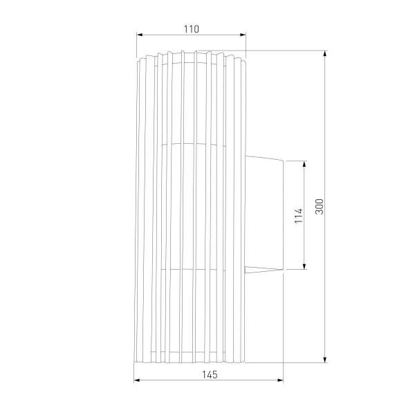 Уличный настенный светодиодный cветильник Elektrostandard Entero (35189/W) 3000K черный a072082