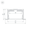 Профиль с рассеивателем Arlight SL-Line62-F-2500 Black+Opal 036307