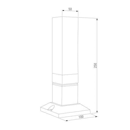 Ландшафтный светодиодный светильник Elektrostandarda 1536 TECHNO LED 3000K чёрный 072068
