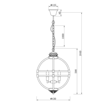 Подвесной светильник Garda Decor K2MP-766BR