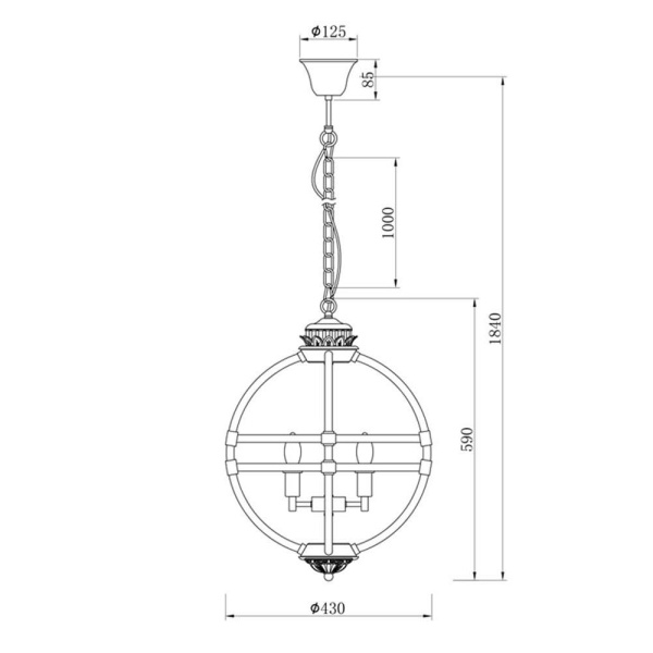 Подвесной светильник Garda Decor K2MP-766BR