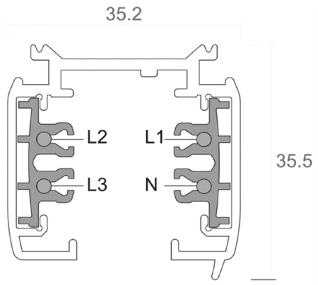 Шинопровод трехфазный Deko-Light D Line 3 м 710007