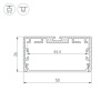 Профиль Arlight PLS-Lock-W50-SMT-2000 Anod 033772