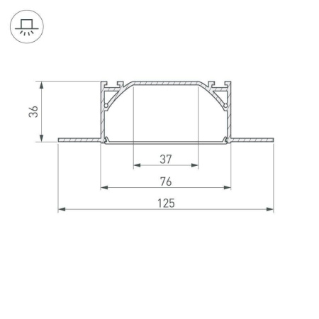 Профиль Arlight ARH-LINIA72-FANTOM-2000 ANOD 025025