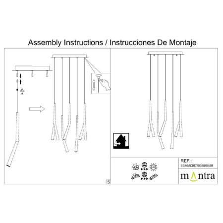 Потолочное основание Mantra Modular Light Florones 9386