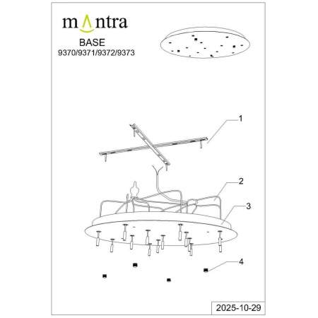 Потолочное основание Mantra Modular Light Florones 9373