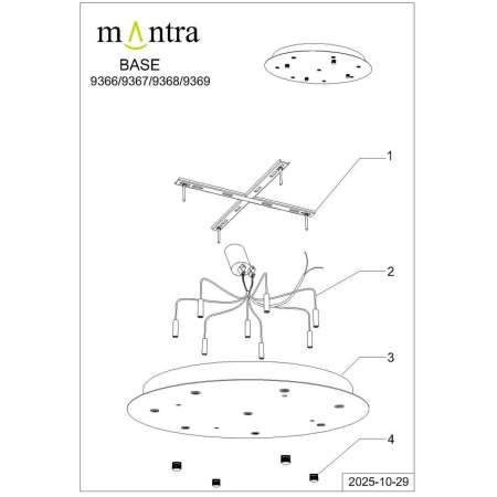 Подвесная люстра Mantra Boomerang 9368+9245 (8L)