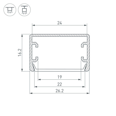 Профиль Arlight PLS-Lock-H16-SMT-3000 Anod 044805