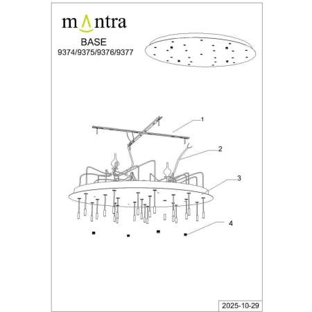 Потолочное основание Mantra Modular Light Florones 9374