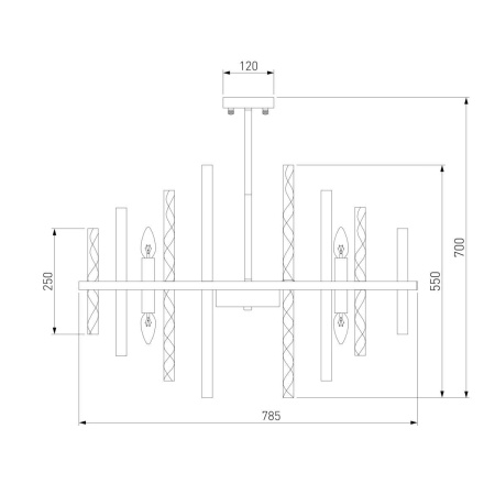 Подвесная люстра Bogates Hollis 367/12 Smart