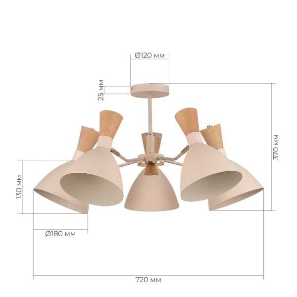 Потолочная люстра Evoluce Vista SLE1256-502-05