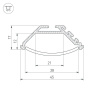 Профиль Arlight KLUS-P45-2000 ANOD 020898