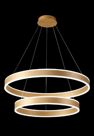 Подвесная люстра Crystal Lux MUCHOS SP123W LED D600+800 GOLD