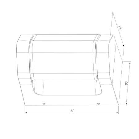 Уличный настенный светодиодный светильник Elektrostandard Dors D LED (35163/D) 3000K черный a072077