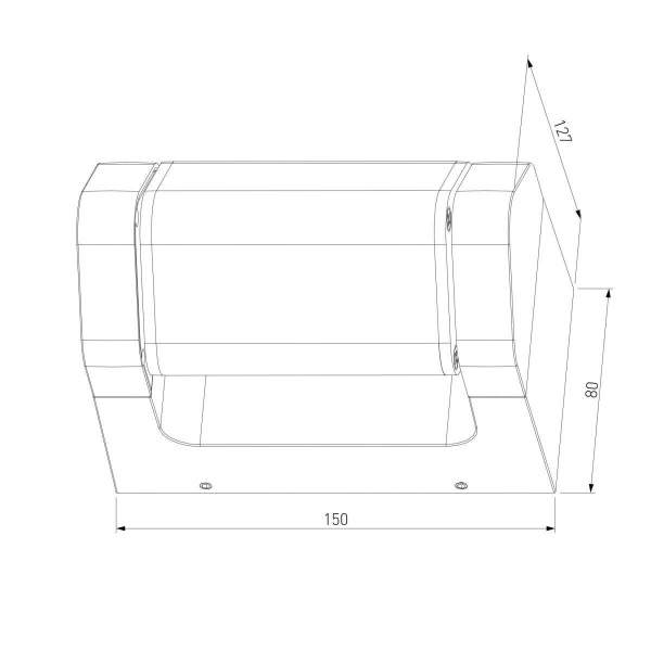 Уличный настенный светодиодный светильник Elektrostandard Dors D LED (35163/D) 3000K черный a072077