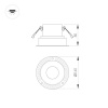 Корпус встраиваемого светильника Arlight Plurio-Base-Built-Trimless-R160 030272