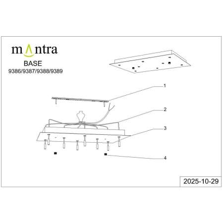 Потолочное основание Mantra Modular Light Florones 9386