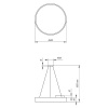 Подвесной светодиодный cветильник Geometria ЭРА Ring SPO-131-W-40K-045 45Вт 4000К белый Б0050558