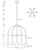 Подвесная люстра Crystal Lux Truena SP-PL6+1 Nickel