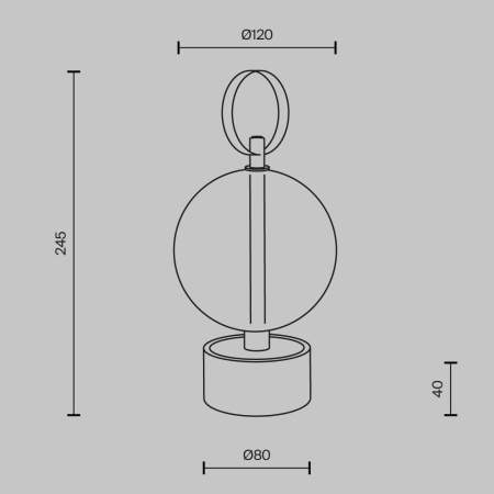 Аккумуляторный светильник Maytoni MOD478RL-L3B3K