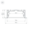 Профиль с рассеивателем Arlight S2-LINIA94-F-2500 Anod+Opal 021178(1)